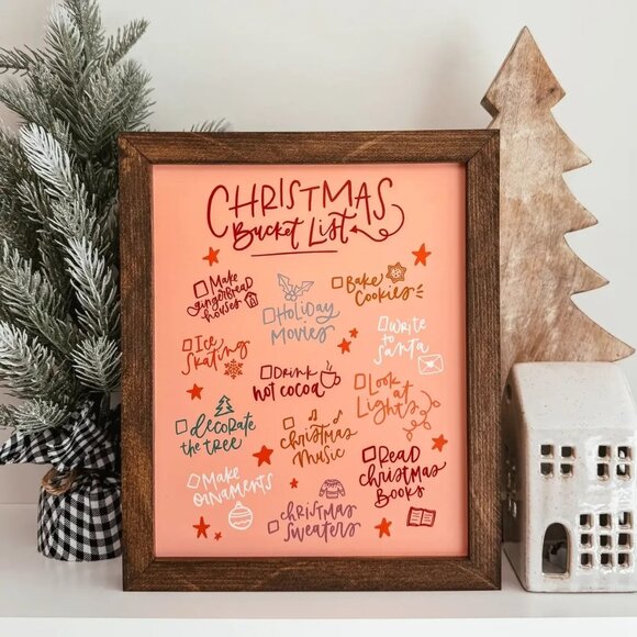 ($35) Christmas Bucket List Sign - Picture 1 of 2